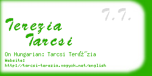 terezia tarcsi business card